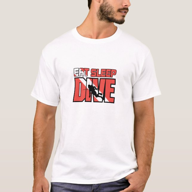 Essen Sie Schlaf-Tauchen T-Shirt (Vorderseite)