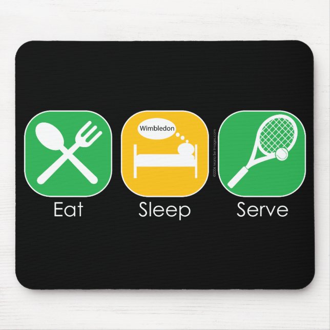 Essen Sie Schlaf-Tennis Mousepad (Vorne)