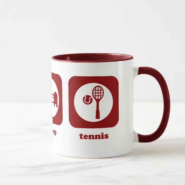 Essen Sie. Schlaf. Tennis. Tasse (Rechts)