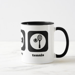 Essen Sie. Schlaf. Tennis. Tasse