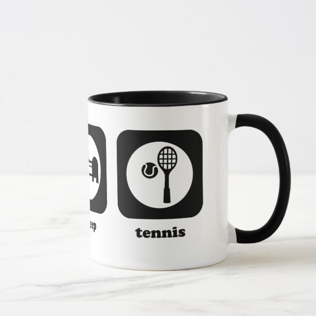 Essen Sie. Schlaf. Tennis. Tasse (Rechts)