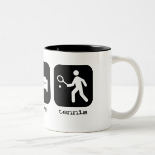 Essen Sie Schlaf-Tennis Zweifarbige Tasse