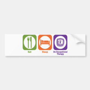 Essen Sie Schlaf tun Beschäftigungstherapie Autoaufkleber