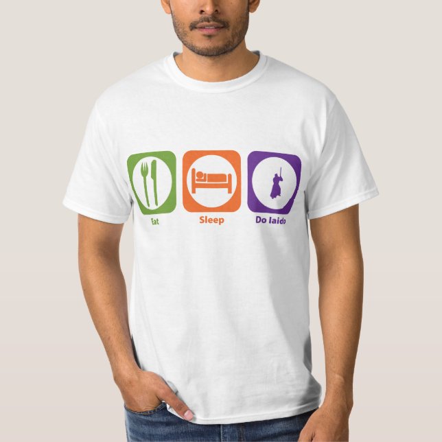 Essen Sie Schlaf tun Iaido T-Shirt (Vorderseite)