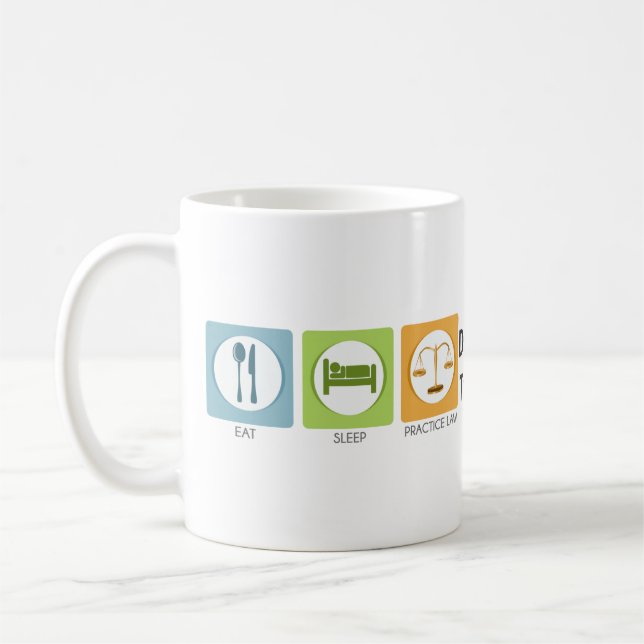 Essen Sie Schlaf, üben Sie Recht Kaffeetasse (Links)