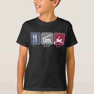 Essen Sie Schlaf verweigern - Fußball-Tormann T-Shirt