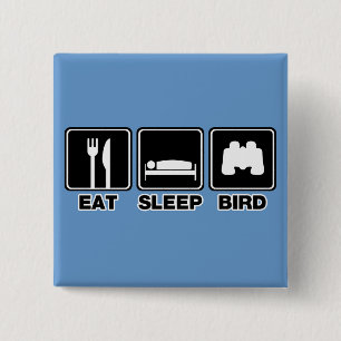Essen Sie Schlaf-Vogel (Behälter) Button