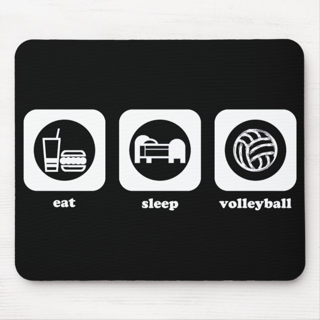 Essen Sie. Schlaf. Volleyball. Mousepad (Vorne)