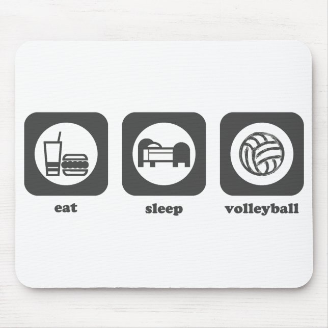 Essen Sie. Schlaf. Volleyball. Mousepad (Vorne)