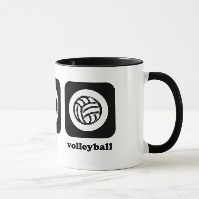 Essen Sie. Schlaf. Volleyball. Tasse (Rechts)