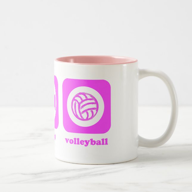 Essen Sie. Schlaf. Volleyball. Tasse (Rechts)