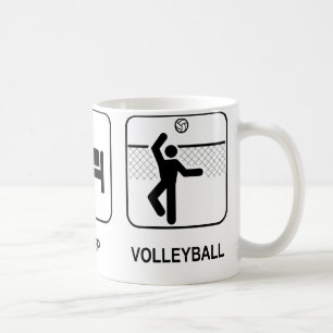 Essen Sie Schlaf-Volleyball-Tasse Tasse