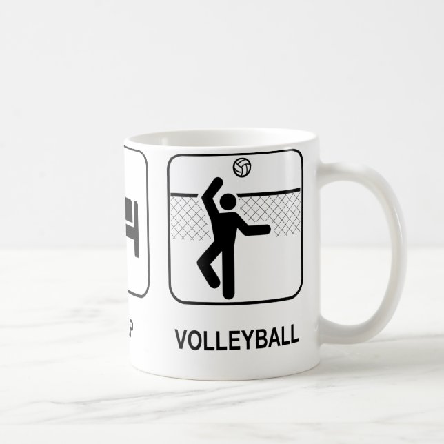 Essen Sie Schlaf-Volleyball-Tasse Tasse (Rechts)