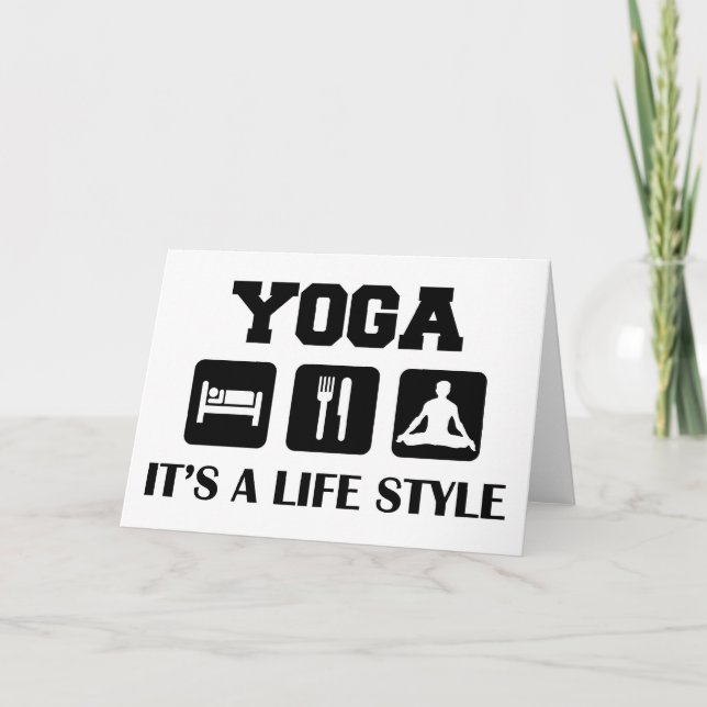 Essen Sie Schlaf-Yoga Karte (Vorderseite)