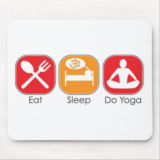 Essen Sie Schlaf-Yoga Mousepad