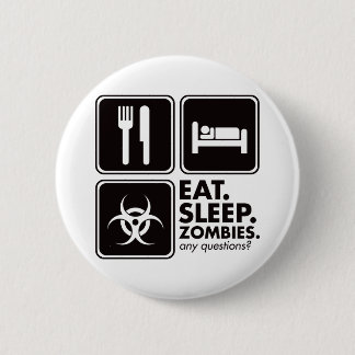 Essen Sie Schlaf-Zombies - Schwarzes Button