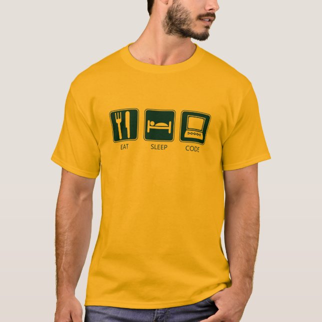 essen Sie Schlafcode T-Shirt (Vorderseite)