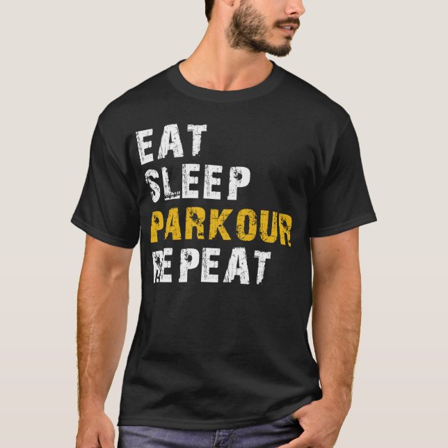 essen Sie schlafen parkour T-Shirt (Vorderseite)