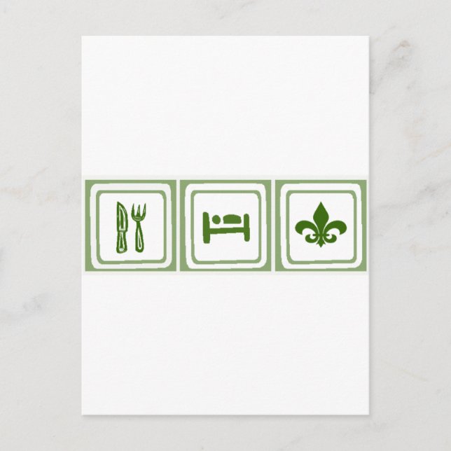 Essen Sie schlafen... Postkarte (Vorderseite)