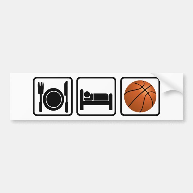 Essen Sie, schlafen Sie, Basketball Autoaufkleber (Vorne)