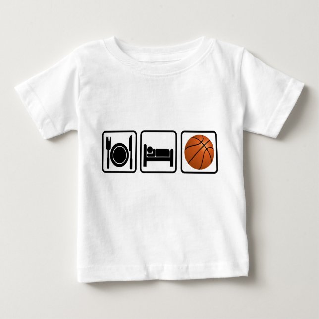 Essen Sie, schlafen Sie, Basketball Baby T-shirt (Vorderseite)