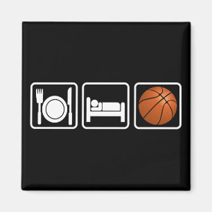 Essen Sie, schlafen Sie, Basketball Magnet