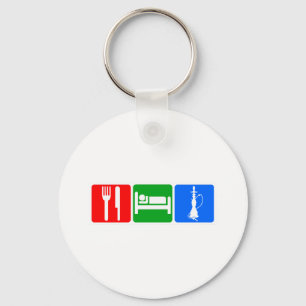 Essen Sie, schlafen Sie, Huka Schlüsselanhänger