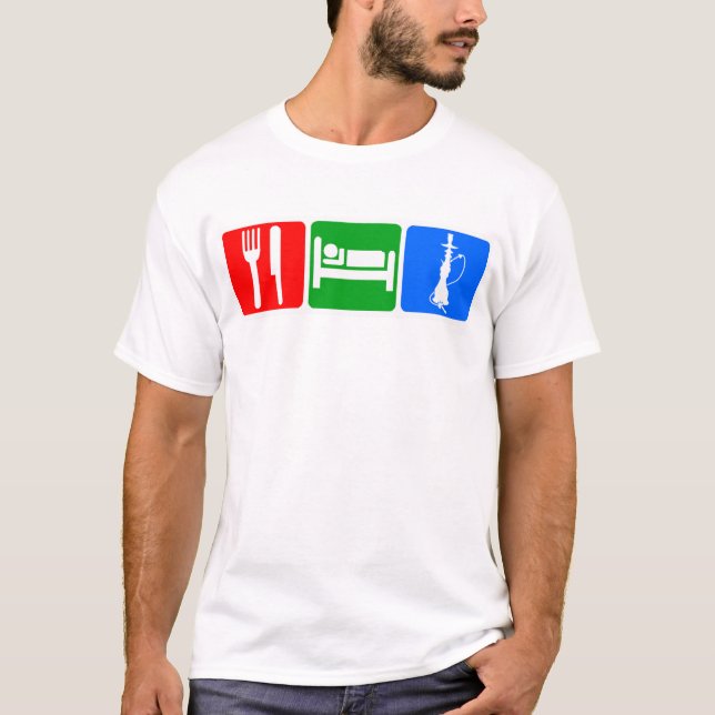 Essen Sie, schlafen Sie, Huka T-Shirt (Vorderseite)