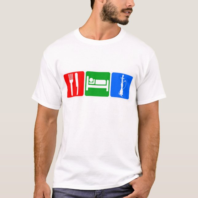 Essen Sie, schlafen Sie, Huka T-Shirt (Vorderseite)