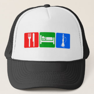 Essen Sie, schlafen Sie, Huka Truckerkappe