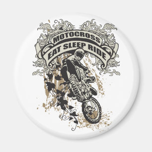 Essen Sie, schlafen Sie, reiten Sie Motocross Magnet