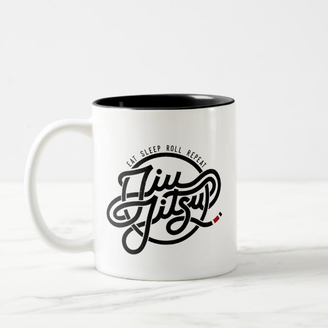 Essen Sie, schlafen Sie, rollen Sie, wiederholen Zweifarbige Tasse (Links)