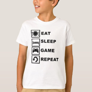 Essen Sie, schlafen Sie, Spiel, Wiederholung T-Shirt