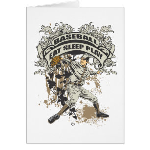 Essen Sie, schlafen Sie, spielen Sie Baseball