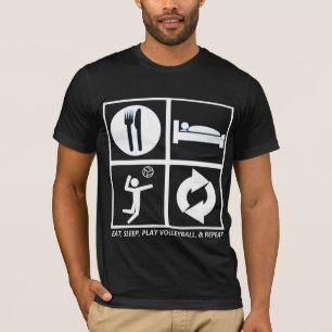 ESSEN SIE, SCHLAFEN SIE, VOLLEYBALL UND T-Shirt
