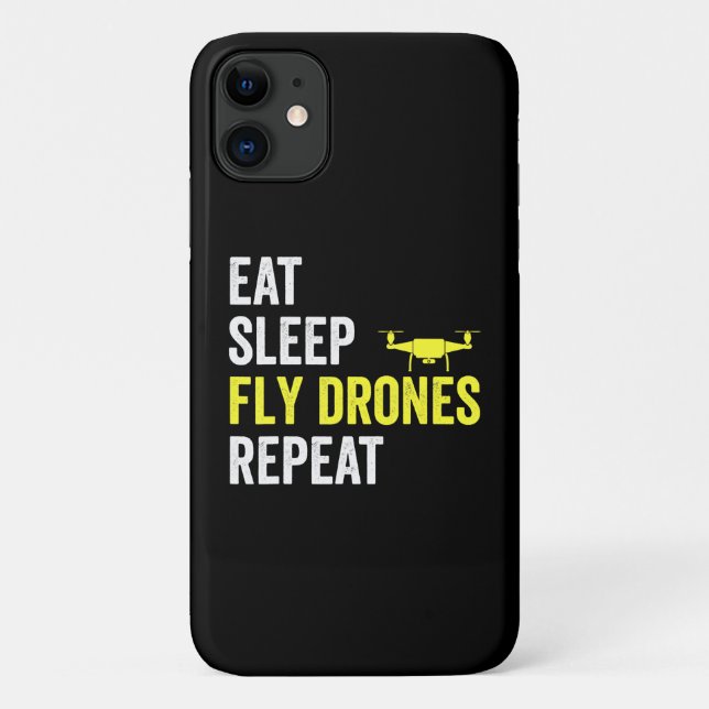 Essen Sie schlafende Fly Drones Wiederholen Drone  Case-Mate iPhone Hülle (Rückseite)