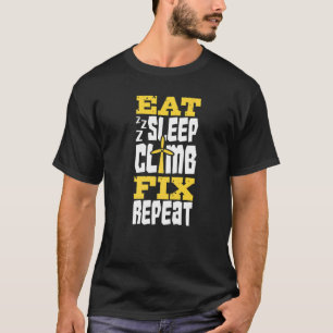 Essen Sie schlafende Kluft Fix Vertical Wind Power T-Shirt