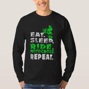 Essen Sie schlafende Ride Motocross Wiederholen Di T-Shirt