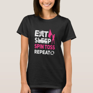 Essen Sie schlafende Spin Toss Wiederholung Farbsc T-Shirt
