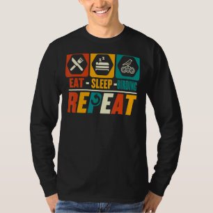 Essen Sie schlafende Vogelbeobachtung Wiederholen T-Shirt