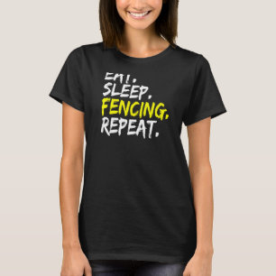 Essen Sie schlafende Zäune Wiederholung Outfit Säb T-Shirt