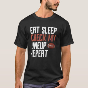 Essen Sie schlafenden Karo Meine Lineup Wiederholu T-Shirt