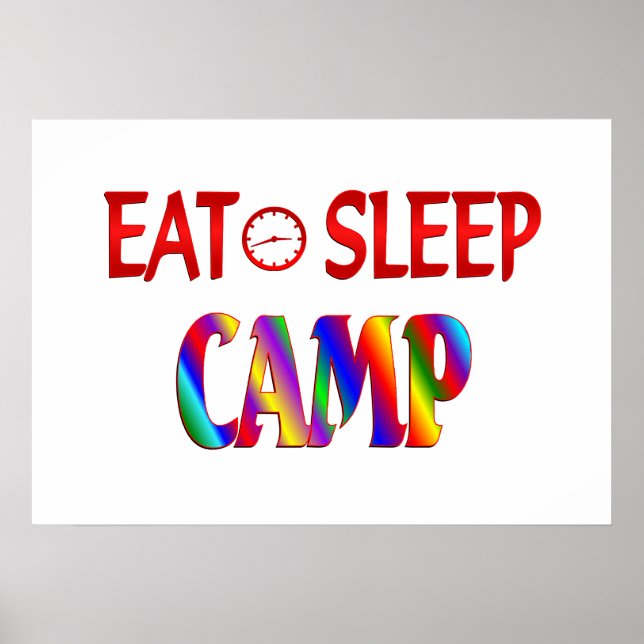 Essen Sie schlafendes Camp Poster (Vorne)