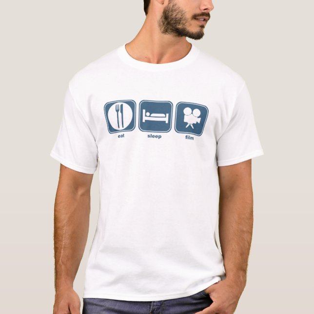 essen Sie Schlaffilm T-Shirt (Vorderseite)