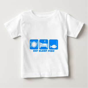 essen Sie Schlaffische Baby T-shirt