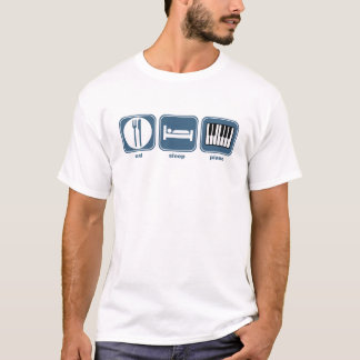 essen Sie Schlafklavier T-Shirt