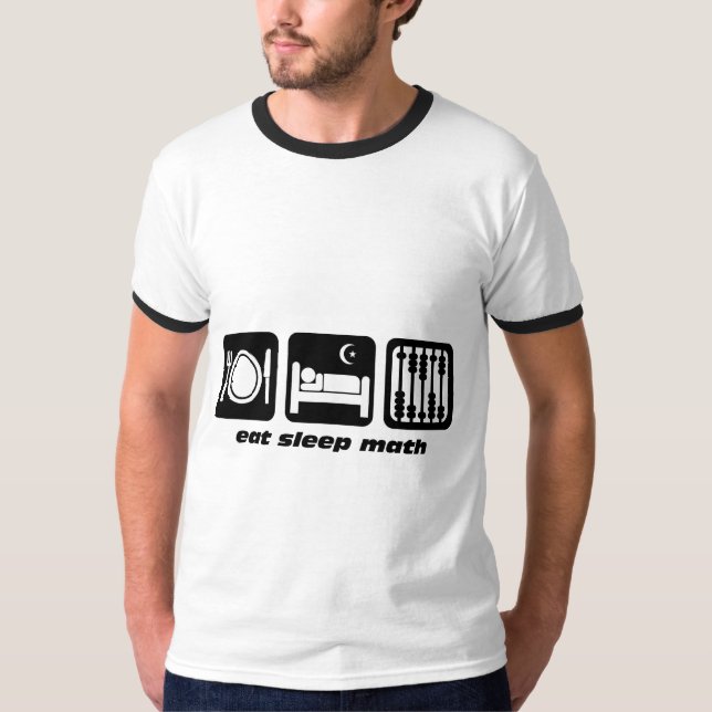 essen Sie Schlafmathe T-Shirt (Vorderseite)