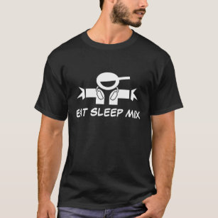 Essen Sie Schlafmischungs-DJ-T-Shirt T-Shirt