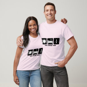 essen Sie Schlafreihe T-Shirt