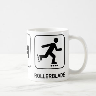 Essen Sie Schlafrollerblade-Tasse Tasse